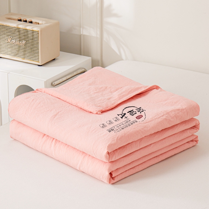 91家纺网 家纺一手货源 找家纺 恒畅 2025新款A类原棉抗菌夏被被芯夏凉被空调被 原棉夏被-粉色