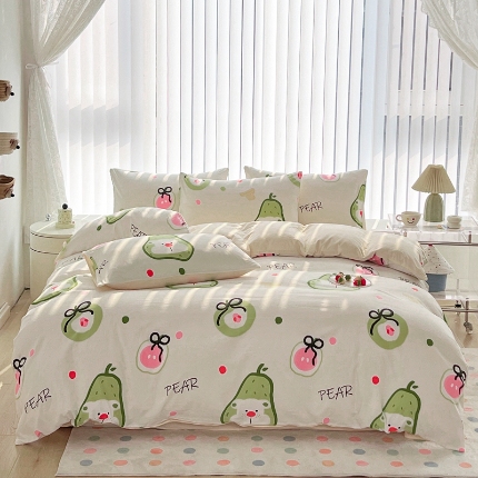 91家纺网 家纺一手货源 找家纺 （总）2025新款轻奢高密度磨毛卡通风水洗棉四件套床上用品