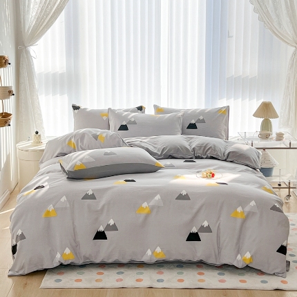 91家纺网 家纺一手货源 找家纺 （总）2025新款轻奢高密度磨毛卡通风水洗棉四件套床上用品