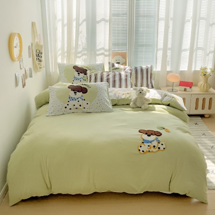 91家纺网 家纺一手货源 找家纺 （总）格真 2025新款亲肤舒适云朵棉毛巾绣四件套