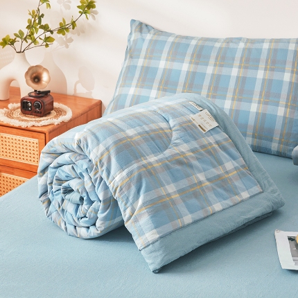 91家纺网 家纺一手货源 找家纺 （总）熙宴 2025新款无印风新疆棉花夏被四件套