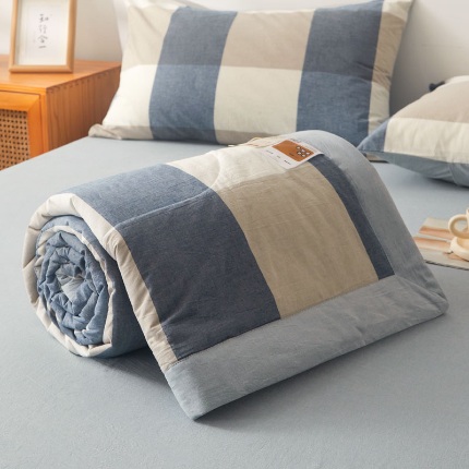 91家纺网 家纺一手货源 找家纺 （总）熙宴 2025新款无印风新疆棉花夏被四件套