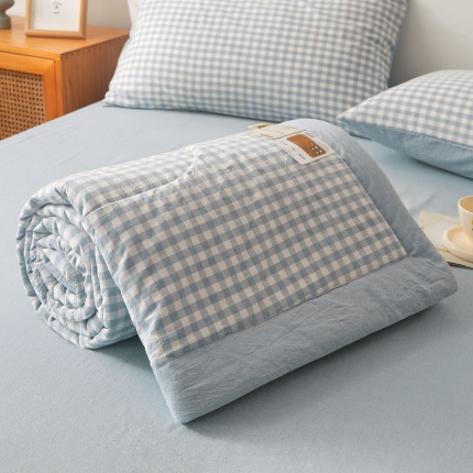 91家纺网 家纺一手货源 找家纺 （总）熙宴 2025新款无印风新疆棉花夏被四件套