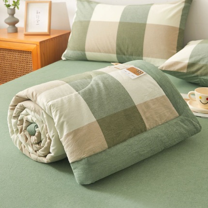 91家纺网 家纺一手货源 找家纺 （总）熙宴 2025新款无印风新疆棉花夏被四件套