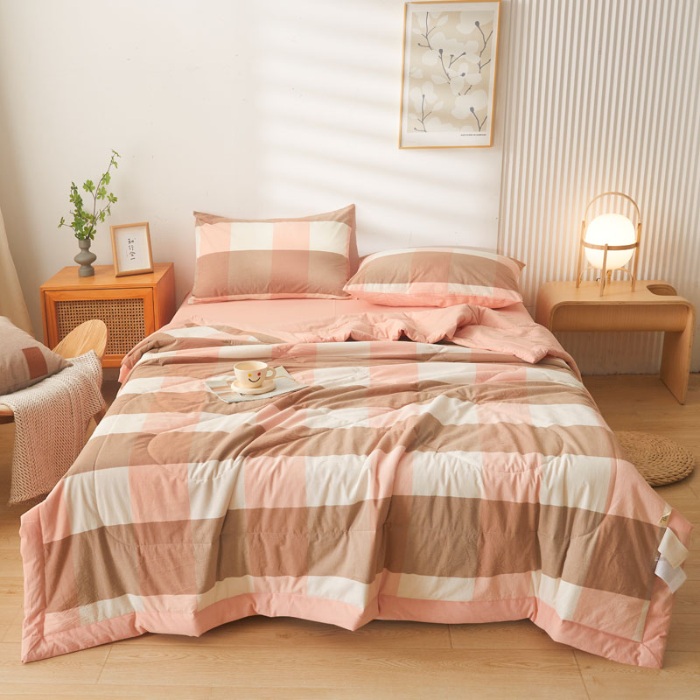 91家纺网 家纺一手货源 找家纺 （总）熙宴 2025新款无印风新疆棉花夏被四件套