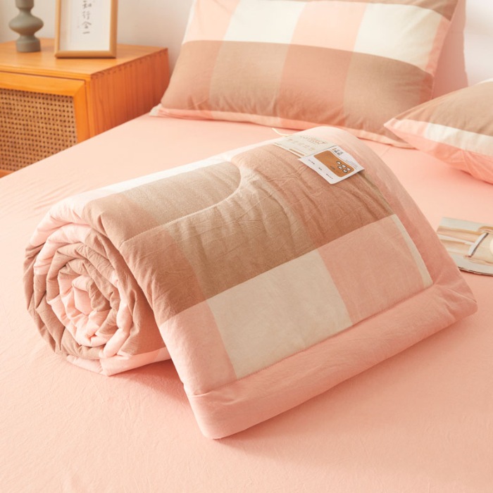 91家纺网 家纺一手货源 找家纺 （总）熙宴 2025新款无印风新疆棉花夏被四件套