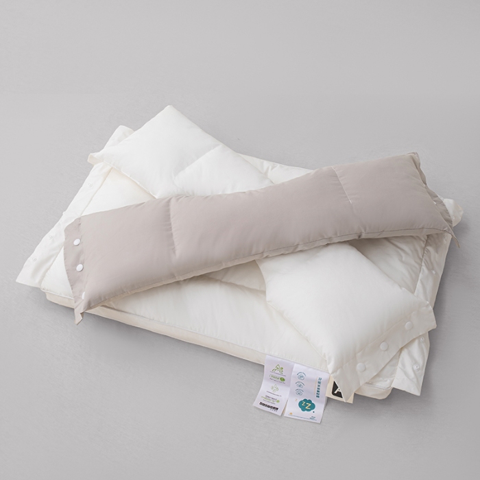 91家纺网 家纺一手货源 找家纺 （总）欣梦莱家纺全棉A类喷气三合一护颈枕牵引颈椎按扣可拆分不压耳枕芯