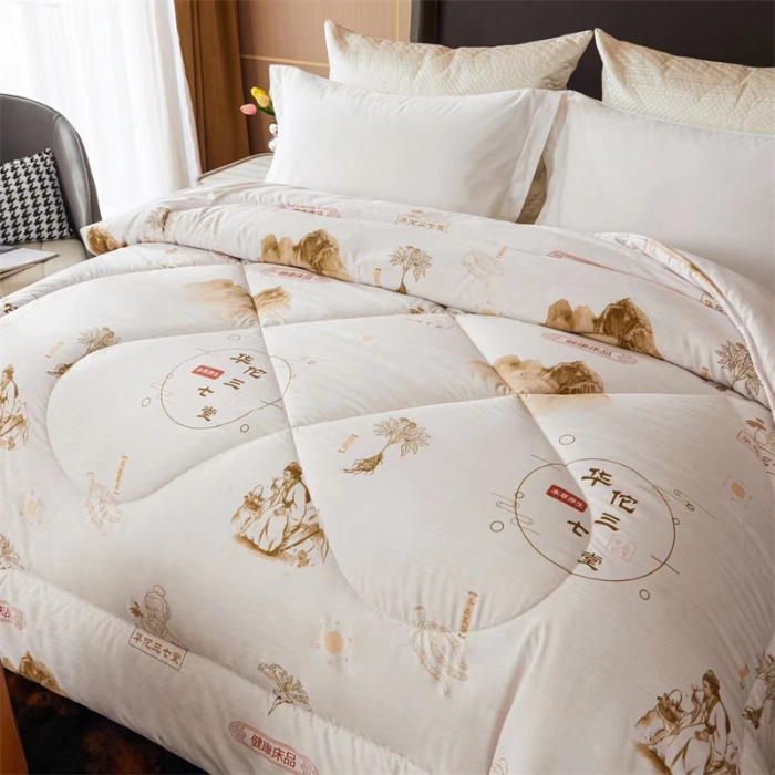 91家纺网 家纺一手货源 找家纺 （总）欣梦莱家纺华佗三七被养生被会销旅销可实验百草中药被子