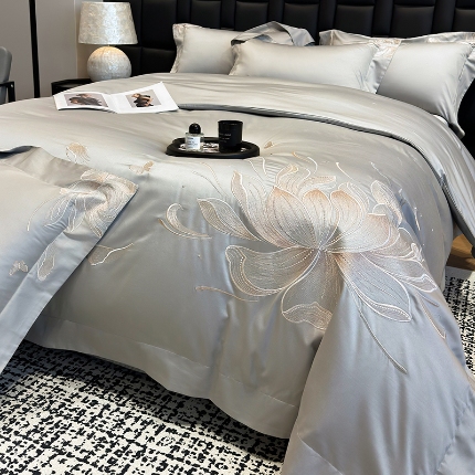 91家纺网 家纺一手货源 找家纺 星蕴家纺 2025新品新疆全棉刺绣四件套-尤娜