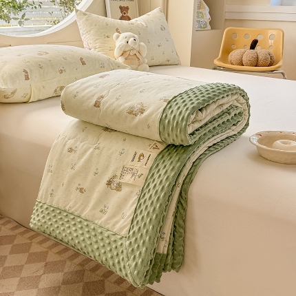 91家纺网 家纺一手货源 找家纺 （总）梦依依 2025新款40支全棉豆豆被大豆被夏被春秋被子被芯 加微信送买家秀