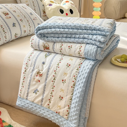 91家纺网 家纺一手货源 找家纺 （总）梦依依 2025新款40支全棉豆豆被大豆被夏被春秋被子被芯 加微信送买家秀