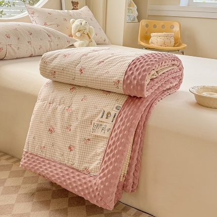 91家纺网 家纺一手货源 找家纺 （总）梦依依 2025新款40支全棉豆豆被大豆被夏被春秋被子被芯 加微信送买家秀