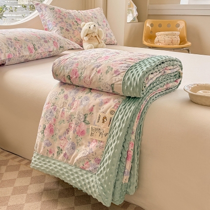 91家纺网 家纺一手货源 找家纺 （总）梦依依 2025新款40支全棉豆豆被大豆被夏被春秋被子被芯 加微信送买家秀