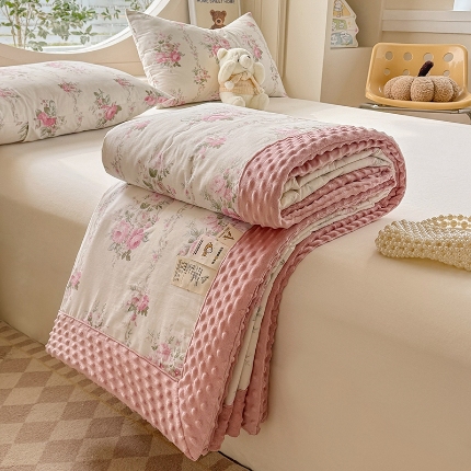 91家纺网 家纺一手货源 找家纺 （总）梦依依 2025新款40支全棉豆豆被大豆被夏被春秋被子被芯 加微信送买家秀