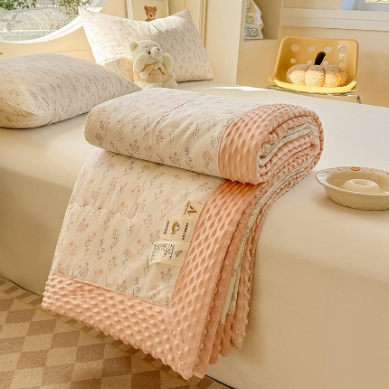 91家纺网 家纺一手货源 找家纺 （总）梦依依 2025新款40支全棉豆豆被大豆被夏被春秋被子被芯 加微信送买家秀