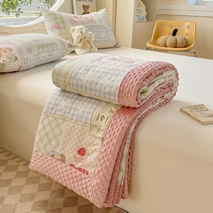 91家纺网 家纺一手货源 找家纺 （总）梦依依 2025新款40支全棉豆豆被大豆被夏被春秋被子被芯 加微信送买家秀