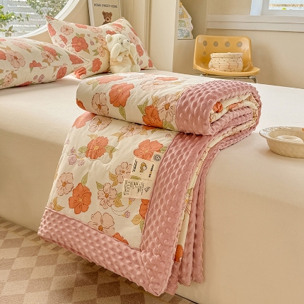 91家纺网 家纺一手货源 找家纺 （总）梦依依 2025新款40支全棉豆豆被大豆被夏被春秋被子被芯 加微信送买家秀