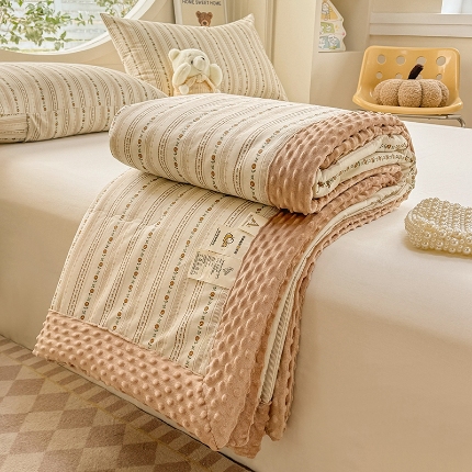 91家纺网 家纺一手货源 找家纺 （总）梦依依 2025新款40支全棉豆豆被大豆被夏被春秋被子被芯 加微信送买家秀