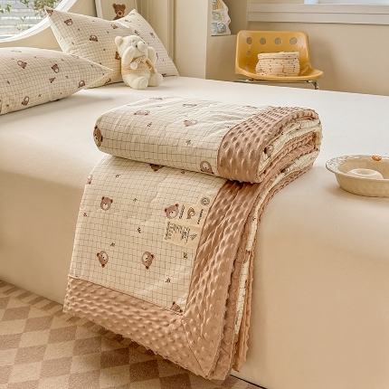 91家纺网 家纺一手货源 找家纺 （总）梦依依 2025新款40支全棉豆豆被大豆被夏被春秋被子被芯 加微信送买家秀