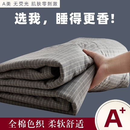 91家纺网 家纺一手货源 找家纺 （总）尊妙被业 2025新款全棉色织水洗棉夏被