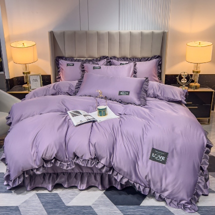 91家纺网 家纺一手货源 找家纺 （总）（总）2025新款韩式水洗真丝四件套针织棉泡泡棉纯棉全棉四件套