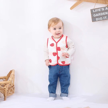 91家纺网 家纺一手货源 找家纺 （总）婴儿马甲保暖春秋款背心杜邦玉米棉男女新生宝宝衣服休闲外出坎肩