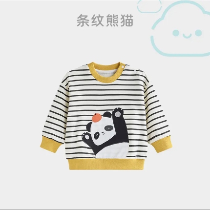 91家纺网 家纺一手货源 找家纺 （总）儿童卫衣A类纯棉男童女童宝宝开肩扣婴儿春秋季薄款不闷汗透气