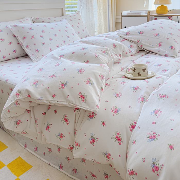 91家纺网 家纺一手货源 找家纺 （总）【苏东来】2025高端AA版有氧全棉双层纱 纯棉四件套纯棉双层纱四件套针织棉泡泡棉色织水洗棉四件套全棉四件套