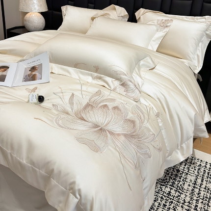 91家纺网 家纺一手货源 找家纺 （总）星蕴家纺 2025新品新疆全棉刺绣四件套-尤娜