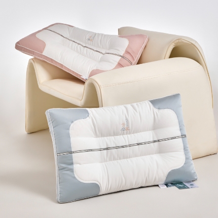 91家纺网 家纺一手货源 找家纺 （总）2025新款 放轻松 感受舒适深睡体验 全棉贡缎轻柔护颈枕芯枕头