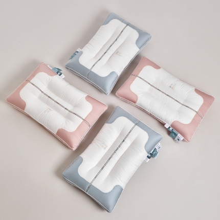 91家纺网 家纺一手货源 找家纺 （总）2025新款 放轻松 感受舒适深睡体验 全棉贡缎轻柔护颈枕芯枕头