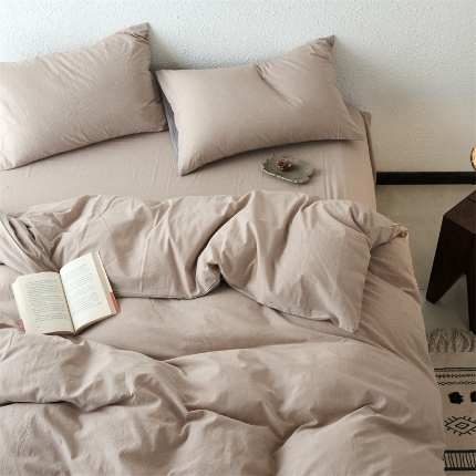 91家纺网 家纺一手货源 找家纺 （总）兰紫橙家纺 2025新款A类色织全棉水洗棉四件套