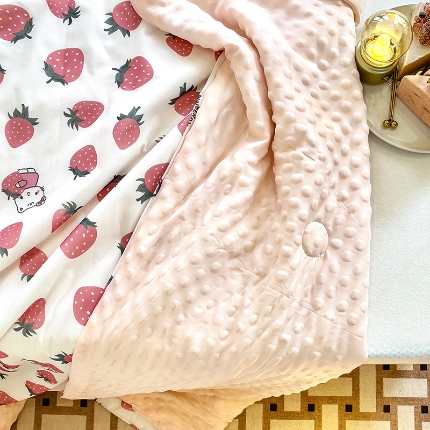 91家纺网 家纺一手货源 找家纺 （总）绒梦里 2025有氨印花小凉皮凉感冰豆豆夏被学生幼儿园儿童夏凉被空调被