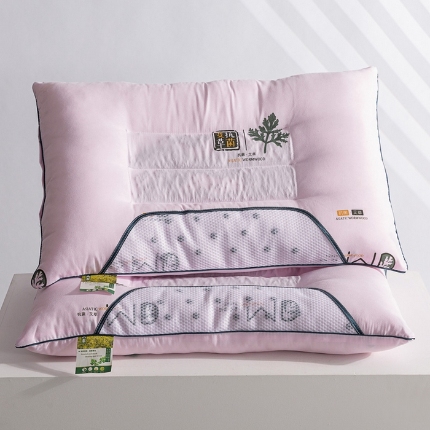 91家纺网 家纺一手货源 找家纺 （总）大熊枕芯 2023新款艾草印花决明子枕枕芯枕头