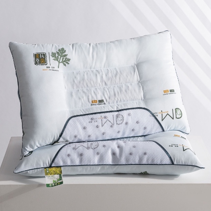 91家纺网 家纺一手货源 找家纺 （总）大熊枕芯 2023新款艾草印花决明子枕枕芯枕头