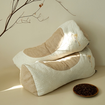 91家纺网 家纺一手货源 找家纺 （总）2025新款 草本愈眠 棉麻水洗全荞麦草本枕芯 安神荞麦助眠枕头