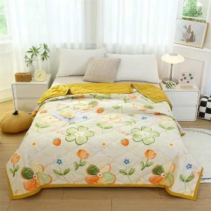 91家纺网 家纺一手货源 找家纺 （总）爱派  2025新款直播爆款印花水洗棉夏被夏凉被空调被被子被芯