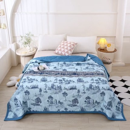 91家纺网 家纺一手货源 找家纺 （总）爱派  2025新款直播爆款印花水洗棉夏被夏凉被空调被被子被芯