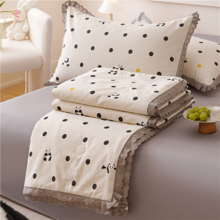 91家纺网 家纺一手货源 找家纺 （总）优被业 2025新款全棉韩式小碎花花边夏被全棉夏凉被空调被