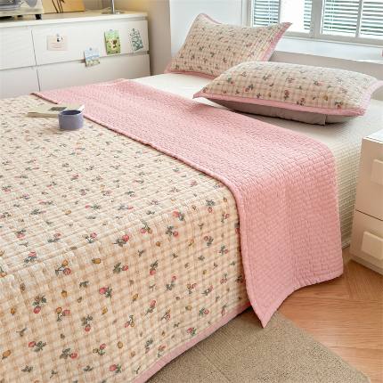 91家纺网 家纺一手货源 找家纺 （总）美优兰 2025新款双面全棉水洗床盖