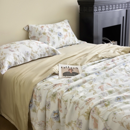 91家纺网 家纺一手货源 找家纺 （总）黛舒家居 2025新款天丝印花夏被四件套