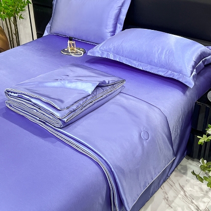 91家纺网 家纺一手货源 找家纺 （总）经年  2025 夏季丝绸真丝手感水洗真丝天丝夏被四件套直播爆款