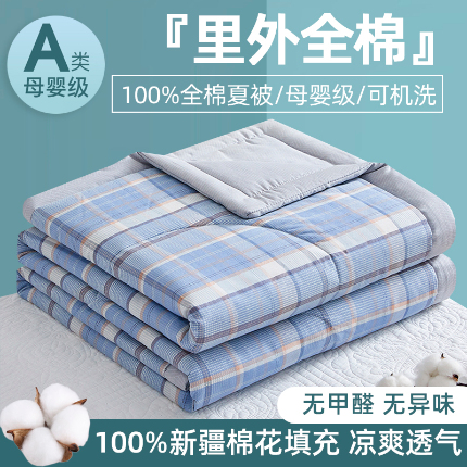 91家纺网 家纺一手货源 找家纺 （总）海洋家纺 2025新款A类里外全棉棉花夏被四件套 风格二