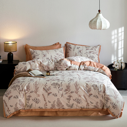 91家纺网 家纺一手货源 找家纺 （总）千朵森2025 新款 A类全棉印花拼角四件套