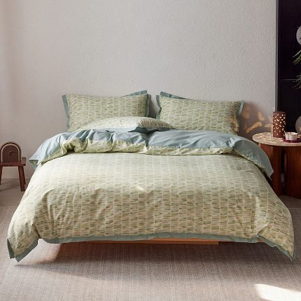 91家纺网 家纺一手货源 找家纺 （总）千朵森2025 新款 A类全棉印花拼角四件套