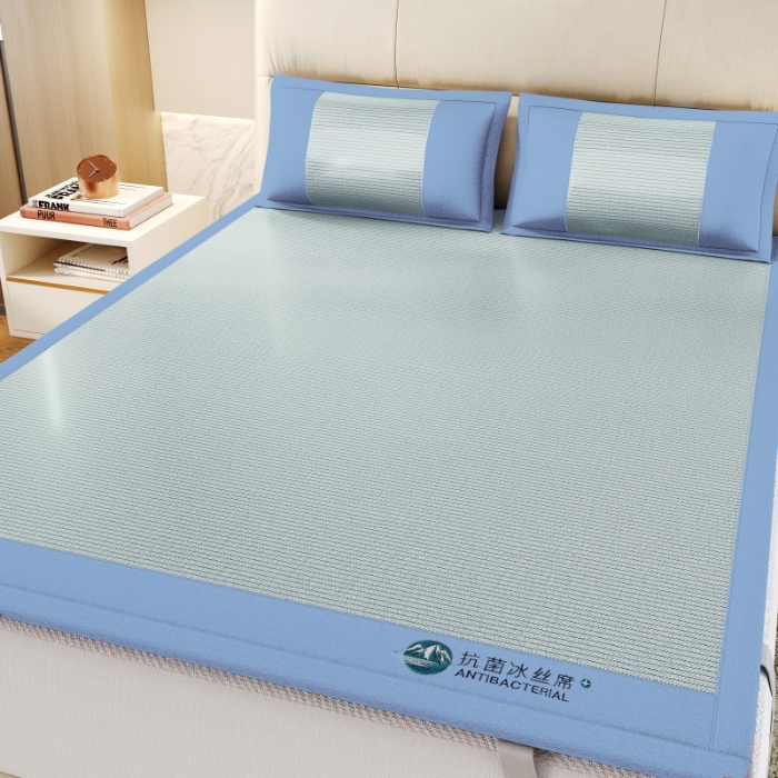 91家纺网 家纺一手货源 找家纺 （总）爱宝被业 2025新款冰丝凉席刺绣款