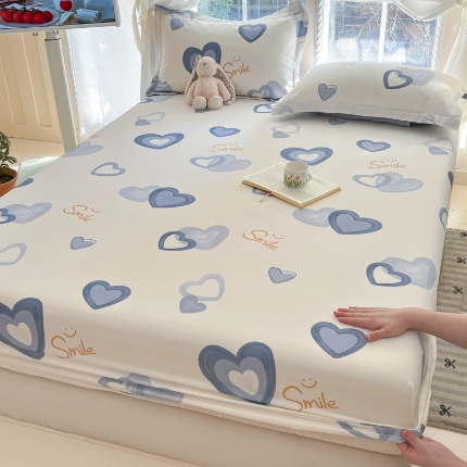 91家纺网 家纺一手货源 找家纺 （总）莱通家纺 2025春夏新款12868印花单床笠（预留缩水±5公分，商家提供买家秀）