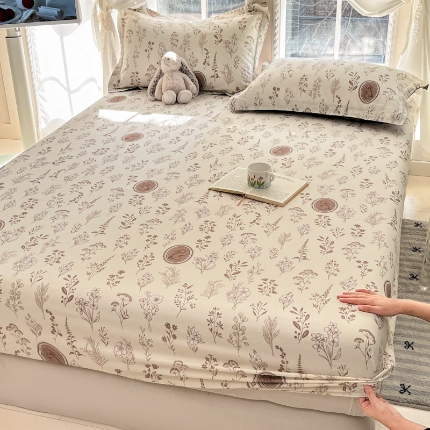 91家纺网 家纺一手货源 找家纺 （总）莱通家纺 2025春夏新款12868印花单床笠（预留缩水±5公分，商家提供买家秀）