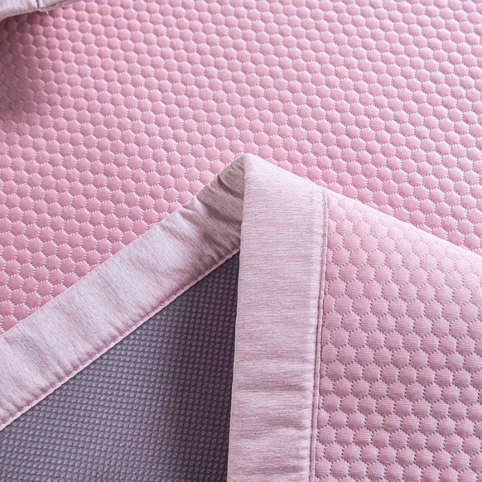 91家纺网 家纺一手货源 找家纺 （总）青雅席业 2025年新款7A抗菌母婴级纯乙纶PE刺绣凉感丝豆豆席