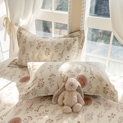 91家纺网 家纺一手货源 找家纺 （总）莱通家纺 2025春夏新款12868印花单枕套